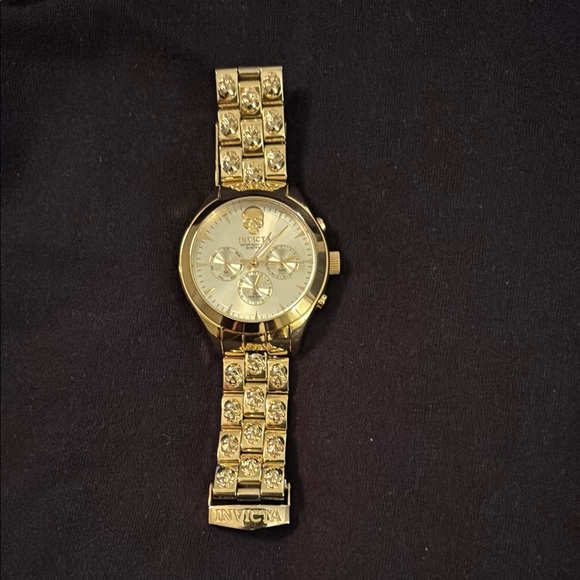 Gold INVICTA “SKULLY” ladies watch - Picture 1 of 5